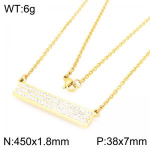 SS Gold-Plating Necklace - KN292573-Z