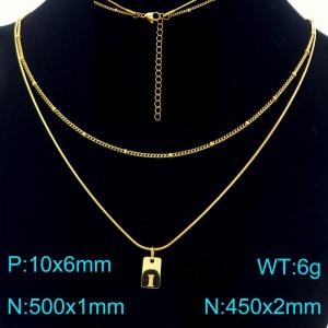 Simple Chain Link Necklace Customized Alphabet I Pendant Women Gold Color Fashion Goth Jewelry Party Gift - KN293966-Z