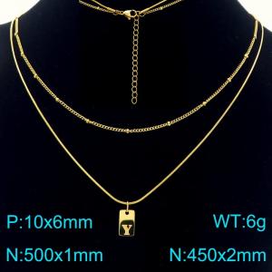 Simple Chain Link Necklace Customized Alphabet Y Pendant Women Gold Color Fashion Goth Jewelry Party Gift - KN293982-Z