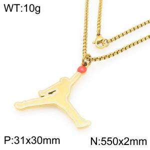 Stainless steel fashionable sports youth necklace - KN295080-Z