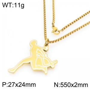 Stainless steel fashionable sports youth necklace - KN295082-Z