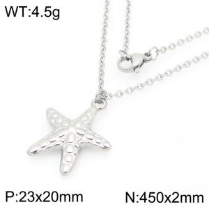 Fashionable ocean vacation style starfish necklace - KN295087-Z