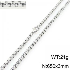 Stainless Steel Square Pearl Necklace Lobster Clasp Trend Jewelry - KN295345-Z