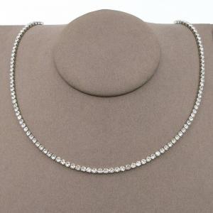 Stainless Steel Stone Necklace - KN295560-HR