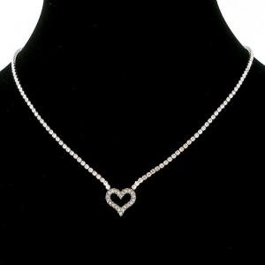 Stainless Steel Stone Necklace - KN295562-HR