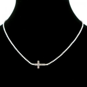 Stainless Steel Stone Necklace - KN295564-HR