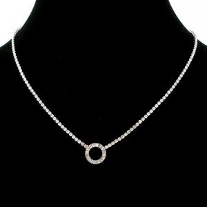 Stainless Steel Stone Necklace - KN295568-HR