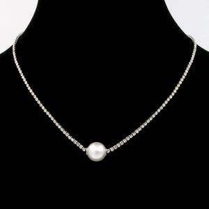 Stainless Steel Stone Necklace - KN295569-HR
