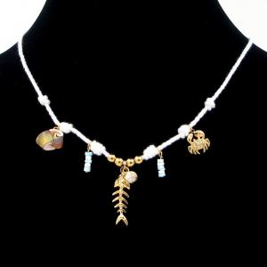 SS Gold-Plating Necklace - KN295642-HM