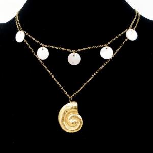 SS Gold-Plating Necklace - KN295649-HM