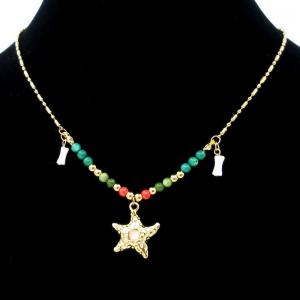 SS Gold-Plating Necklace - KN295652-HM