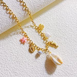 SS Gold-Plating Necklace - KN296054-SXSJ