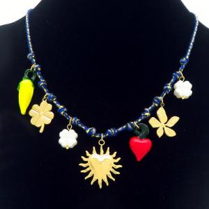 SS Gold-Plating Necklace - KN296068-HM