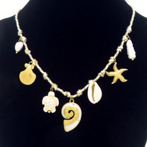 SS Gold-Plating Necklace - KN296070-HM