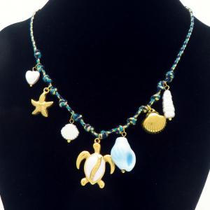 SS Gold-Plating Necklace - KN296071-HM