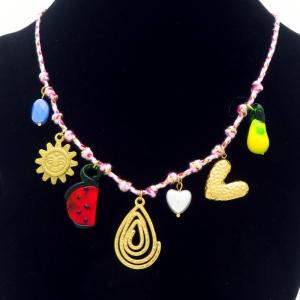 SS Gold-Plating Necklace - KN296072-HM