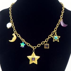 SS Gold-Plating Necklace - KN296073-HM