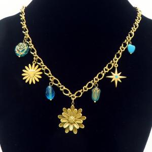 SS Gold-Plating Necklace - KN296075-HM