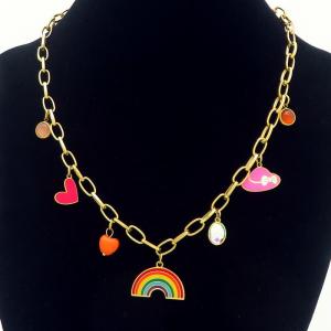 SS Gold-Plating Necklace - KN296080-HM