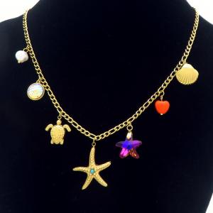 SS Gold-Plating Necklace - KN296085-HM