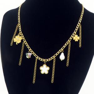 SS Gold-Plating Necklace - KN296086-HM