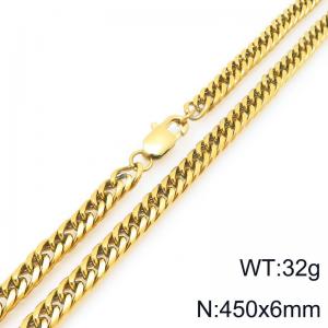 SS Gold-Plating Necklace - KN296396-ZZ
