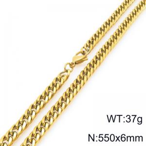 SS Gold-Plating Necklace - KN296404-ZZ