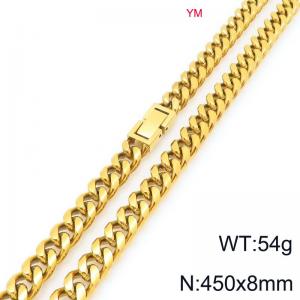 SS Gold-Plating Necklace - KN296455-ZZ
