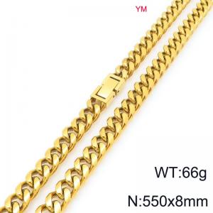 SS Gold-Plating Necklace - KN296457-ZZ