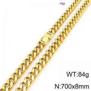 SS Gold-Plating Necklace - KN296460-ZZ