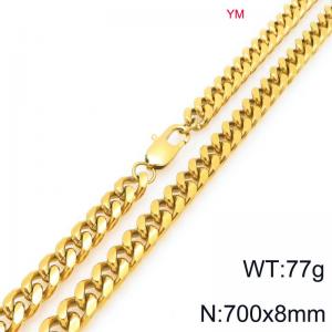 SS Gold-Plating Necklace - KN296466-ZZ
