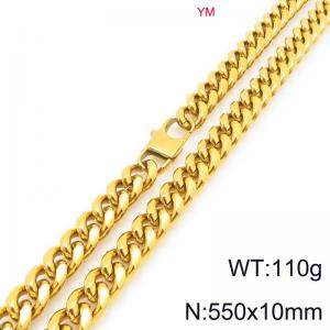 SS Gold-Plating Necklace - KN296481-ZZ