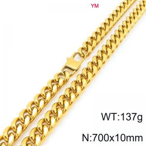 SS Gold-Plating Necklace - KN296484-ZZ