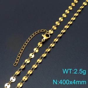 SS Gold-Plating Necklace - KN296824-ZJZL