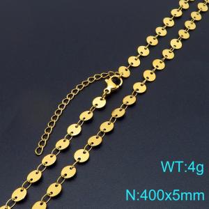 SS Gold-Plating Necklace - KN296826-ZJZL