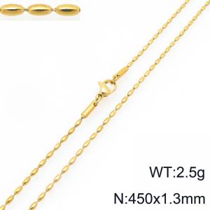 SS Gold-Plating Necklace - KN297199-Z