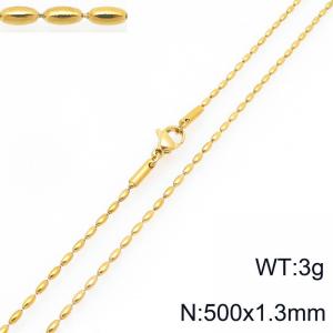 SS Gold-Plating Necklace - KN297200-Z