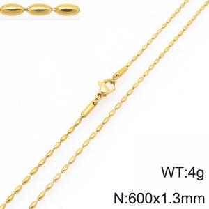 SS Gold-Plating Necklace - KN297202-Z
