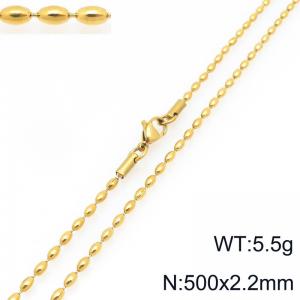 SS Gold-Plating Necklace - KN297206-Z