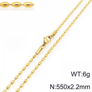 SS Gold-Plating Necklace - KN297207-Z