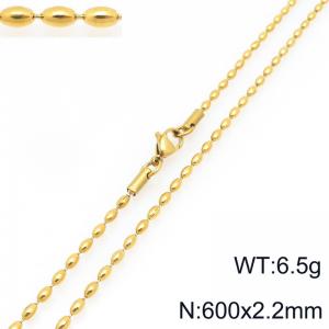 SS Gold-Plating Necklace - KN297208-Z