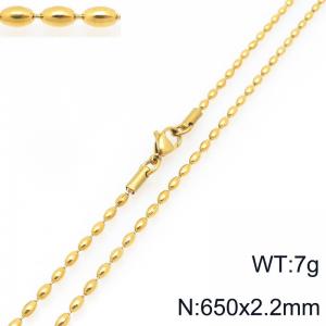 SS Gold-Plating Necklace - KN297209-Z