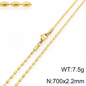 SS Gold-Plating Necklace - KN297210-Z