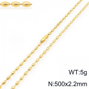 SS Gold-Plating Necklace - KN297212-Z