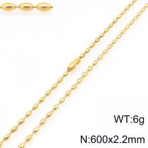 SS Gold-Plating Necklace - KN297214-Z
