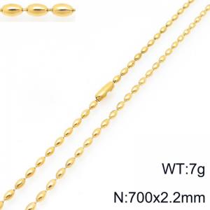 SS Gold-Plating Necklace - KN297216-Z