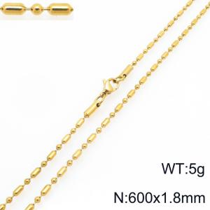 SS Gold-Plating Necklace - KN297220-Z