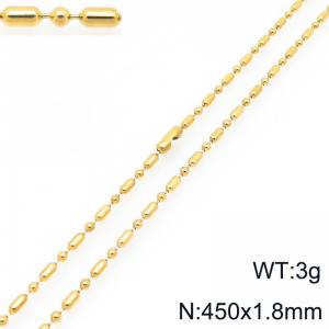 SS Gold-Plating Necklace - KN297223-Z