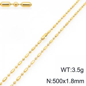 SS Gold-Plating Necklace - KN297224-Z