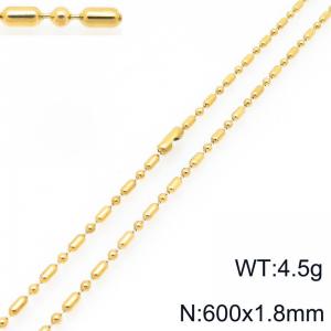 SS Gold-Plating Necklace - KN297226-Z
